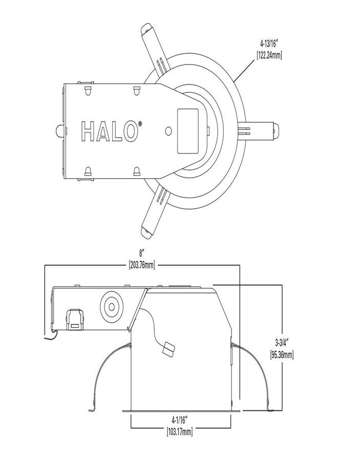 هالو H245RICAT IC، هيكل غائر فائق الضحالة، بلمسة نهائية خام، 4 بوصات - Image 2