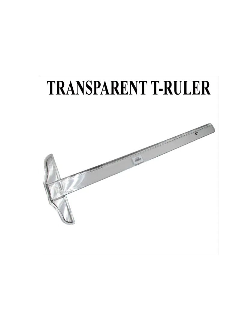 Terabyte T-Square Plastic Transparent T-Ruler No 138 for Drafting and General Layout Work - Image 2