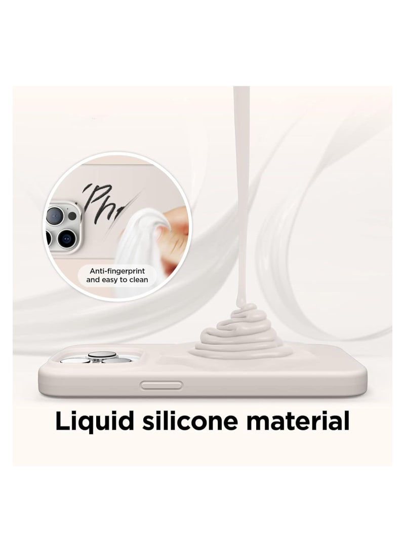 ELTRAZONE [3 in 1] for iPhone 15 Pro Max Case with 9H Tempered Glass Screen Protector, Liquid Silicone Shockproof Protective Case,Slim Phone Cover for iPhone 15 Pro Max (iphone 15 Pro Max, White) - Image 3