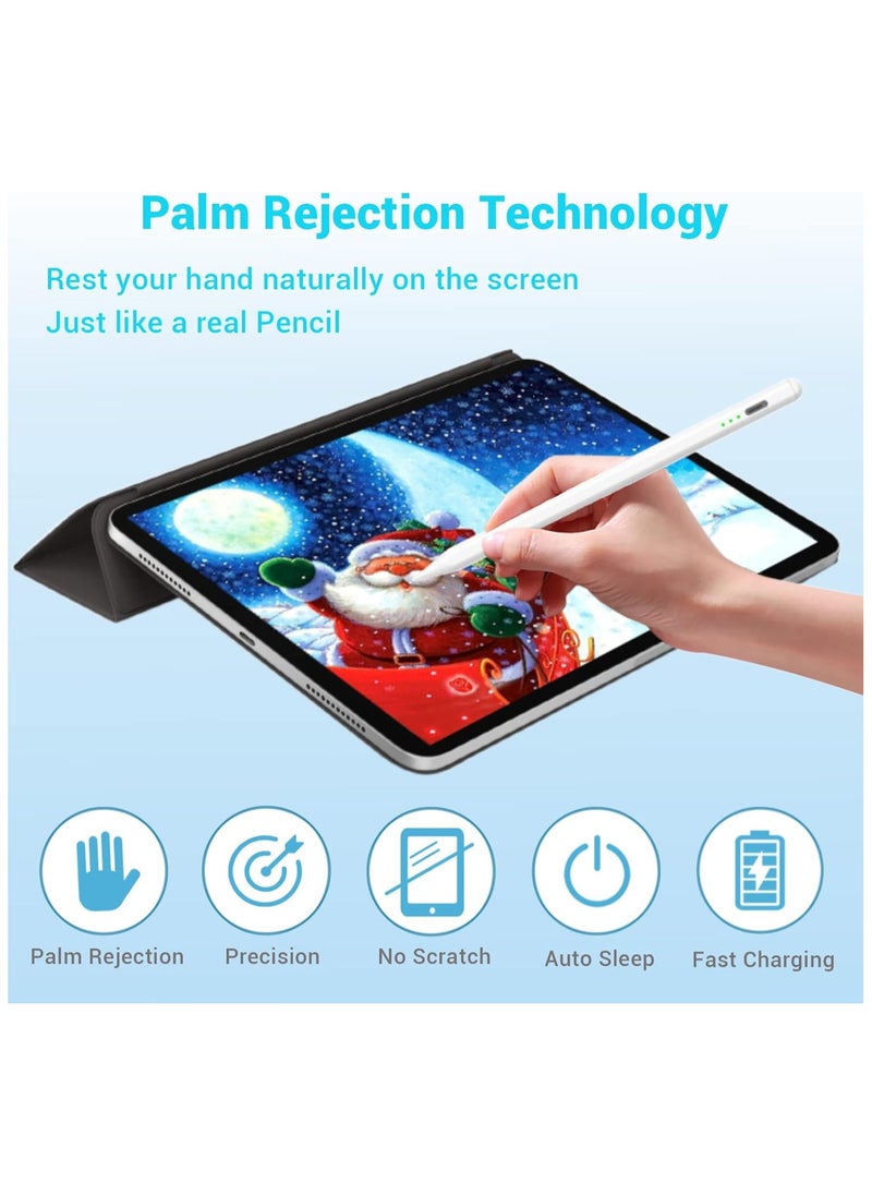 FARROBIZZ Stylus Pen for Apple Ipad Pencil - Ipad Pen for iPad 10th 9th Generation Palm Rejection with Apple Pen 2018-2024 Ipad 9th 8th 6th 7th Gen Mini 6th 5th Ipad Air 3/4/5 Gen iPad Pro 11-12.9 inch White  - Image 3
