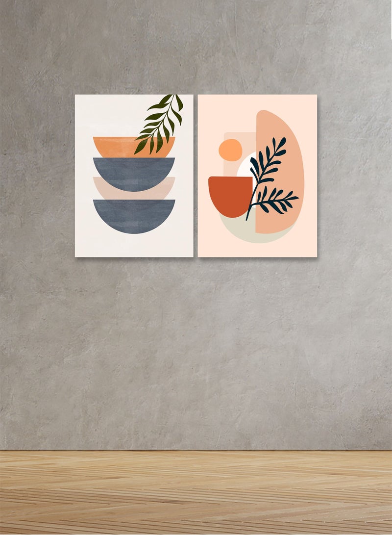 Marktna Decorative Wall Art Painting with a Modern Design, 2 pieces, Size 80x60 cm - Image 1