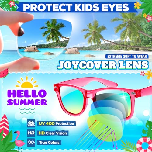 Joycover Kids Sunglasses Bulk Party Favors Boys Girls Easter Gifts Sunglasses for Kids Age 38 Birthday Goodie Bags Stuffers for Pool Beach Party Supplies End of the Year Gifts for Students 24PCS - Image 5