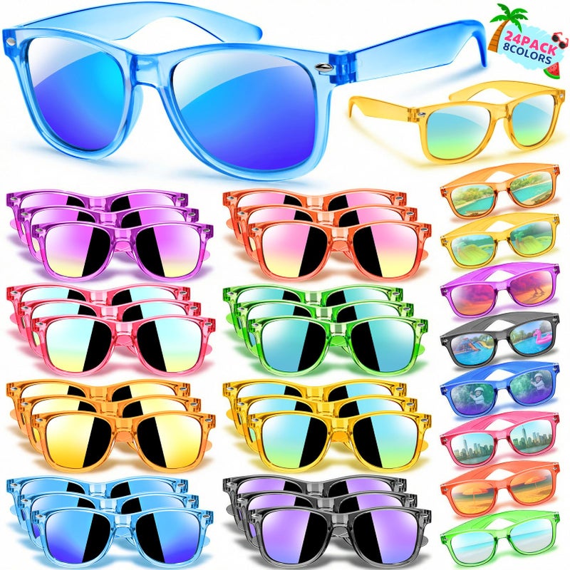 Joycover Kids Sunglasses Bulk Party Favors Boys Girls Easter Gifts Sunglasses for Kids Age 38 Birthday Goodie Bags Stuffers for Pool Beach Party Supplies End of the Year Gifts for Students 24PCS - Image 3