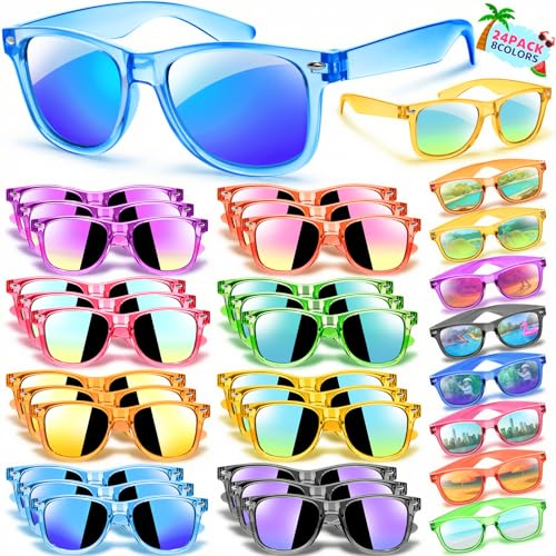 Joycover Kids Sunglasses Bulk Party Favors Boys Girls Easter Gifts Sunglasses for Kids Age 38 Birthday Goodie Bags Stuffers for Pool Beach Party Supplies End of the Year Gifts for Students 24PCS - Image 1