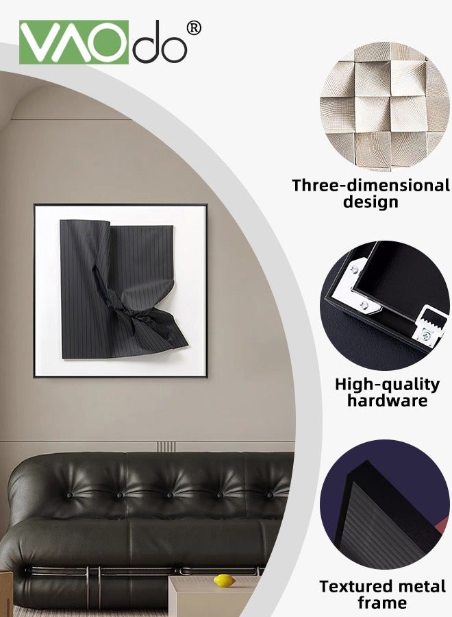 2PCS Canvas Wall Artwith Bracket and Expansion Screws Wall Decor Paintings Modern Framed Canvas Art Prints Ready to Hang Inspirational Abstract Home Decorations for Living Room Office Bathroom Black and White
