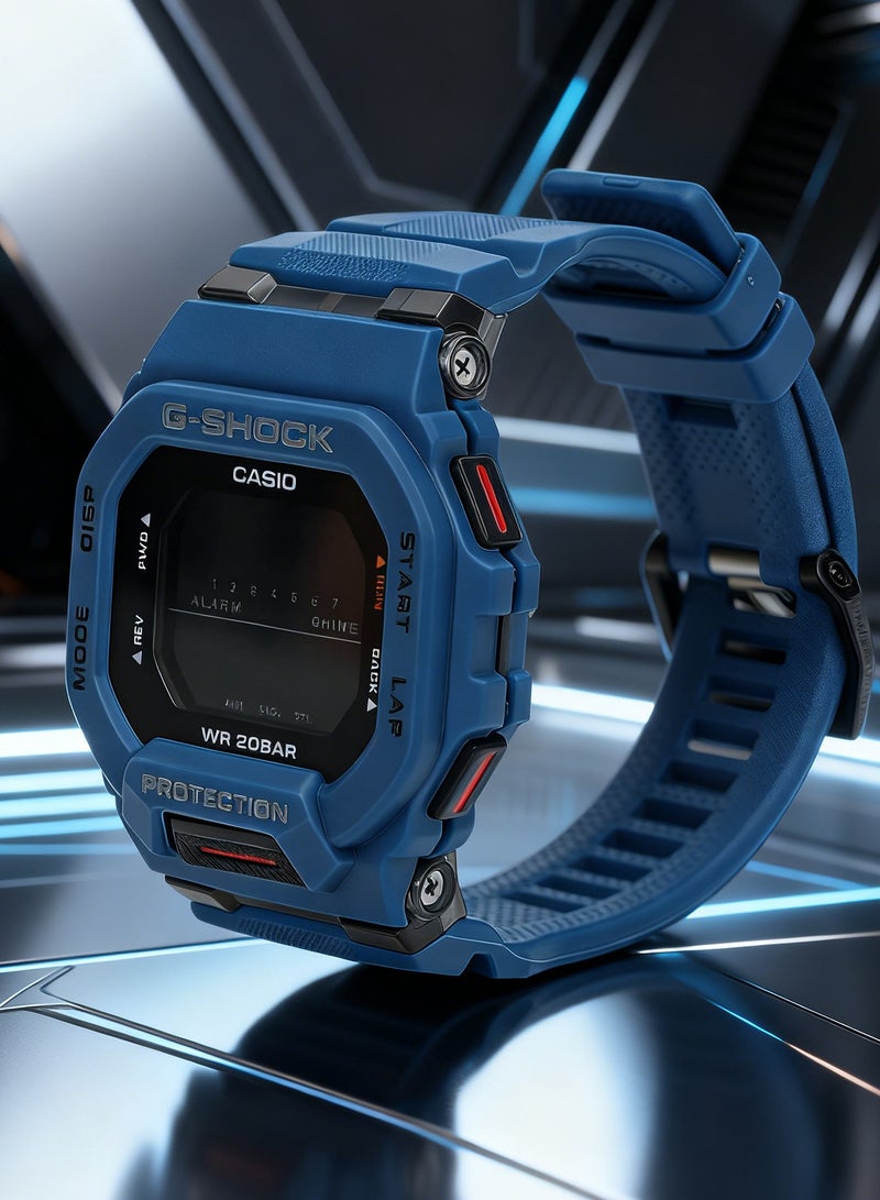 كاسيو ساعة كاسيو للرجال G-Shock الرياضية الرقمية بمطاط أزرق - Image 1