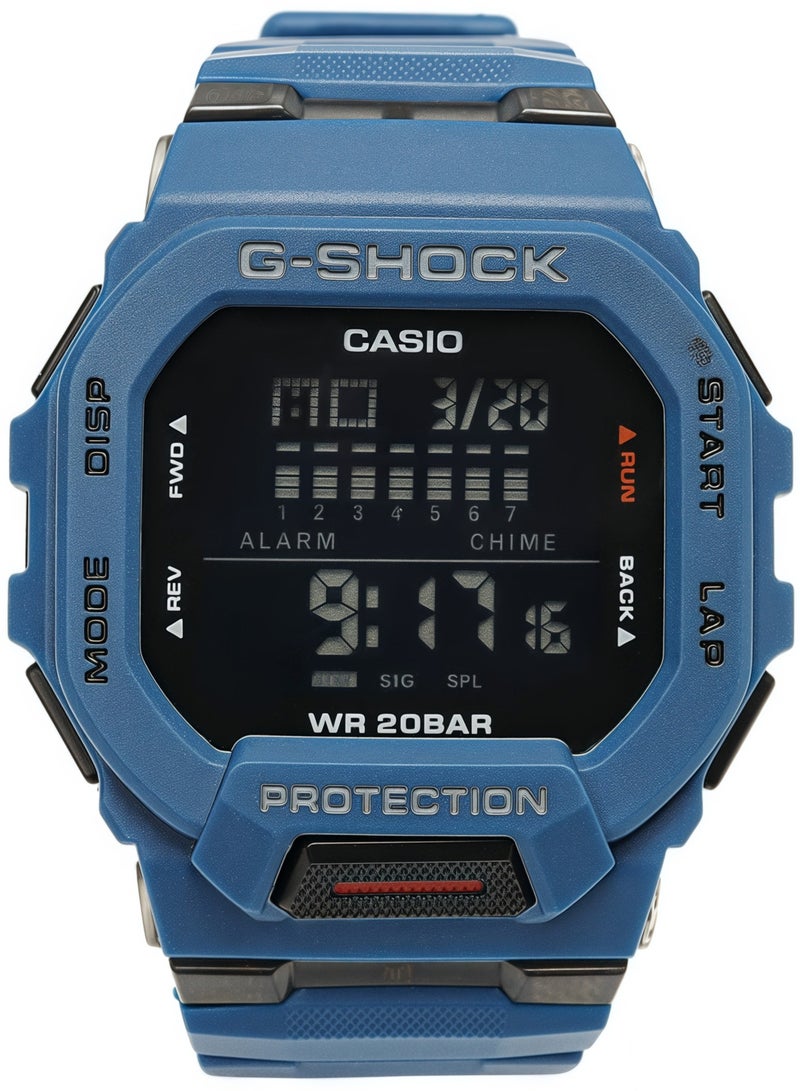 كاسيو ساعة كاسيو للرجال G-Shock الرياضية الرقمية بمطاط أزرق - Image 3