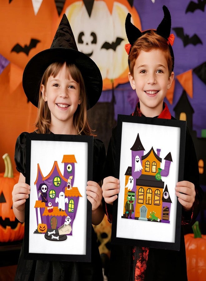 CY2SIDE Halloween Haunted House Scene Sticker - 12 Set Halloween Ghost Sticker Art Craft for Kids School Rewards, Make a Haunted House Scene Game for Classroom Activities, Trick or Treat Party Favors - Image 4