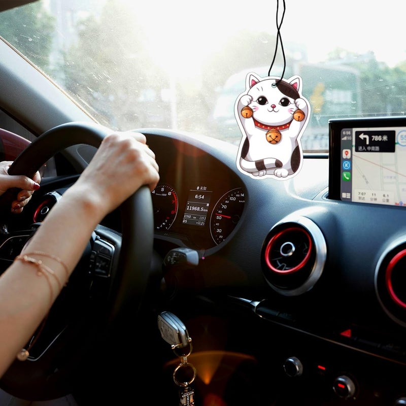 Thyonta 6 Pcs Cute Kawaii Car Air Fresheners - Adorable Cat Designs for Women - Image 5