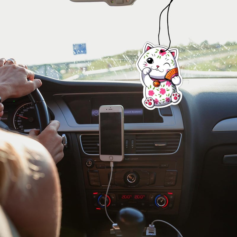 Thyonta 6 Pcs Cute Kawaii Car Air Fresheners - Adorable Cat Designs for Women - Image 3