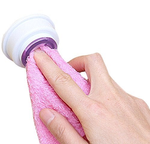 SpiderJuice SpiderJuice Cute Mini Circular Self Adhesive Rubber Pad Cloth Towel Handkerchief Holder Push in Clip Hanger Home Decor Pack of 2 Random Color - Image 1