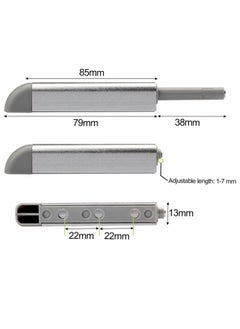 KASTWAVE Magnetic Touch Latch, Magnetic Door Catch Push to Open Latch Adjustable Magnetic Cabinet Closures Release Catches Damper for Kitchen Closet Wardrobe Cupboard Cabinet Door Wardrobe (6Pcs Silver)  - Image 2