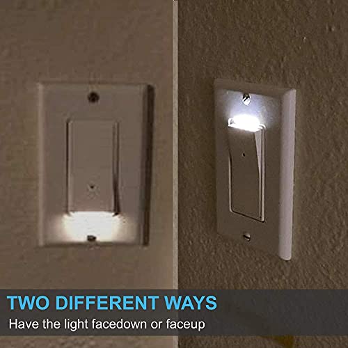 SOZULAMP 10 Pack SOZULAMP Light Switch with LED Night Light 15Amp 120/277Volt Rocker Single Pole Wall Switch, Automatic On/Off Sensor - Image 4