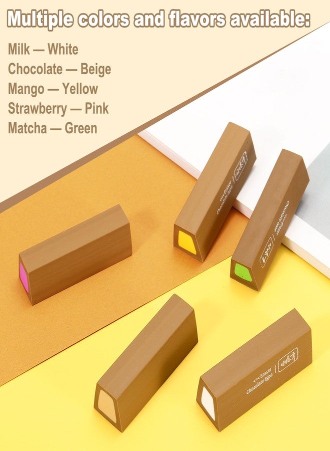 PATIKIL 10Pcs Pencil Erasers Rubber Art Eraser Dark Brown/Apricot/Dark Pink - Image 4