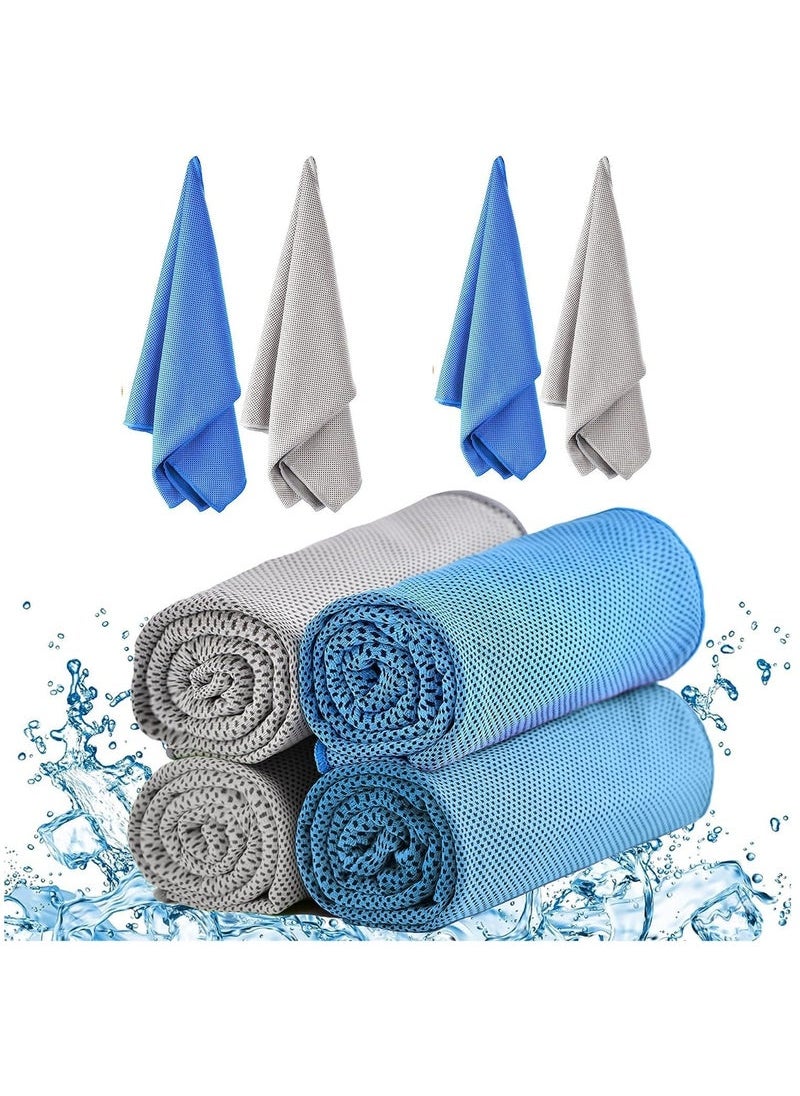 Captaintech 4 Packs Cooling Towel, Fitness Towel, Quick Dry Sports Towel for Yoga Fitness Golf Tennis Camping Games(30x100cm)  - Image 1