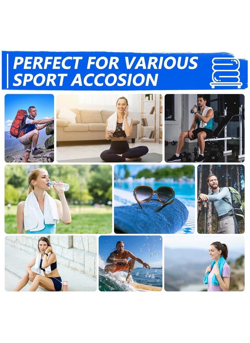 Captaintech 4 Packs Cooling Towel, Fitness Towel, Quick Dry Sports Towel for Yoga Fitness Golf Tennis Camping Games(30x100cm)  - Image 4