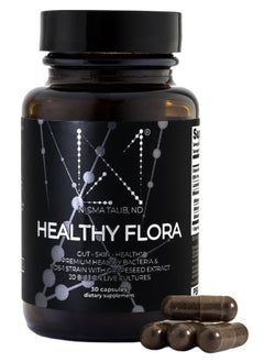 Dr. Nigma Healthy Flora Supplement | Researched Blend of Probiotics for Digestion, Skin, and Gut | 30 Capsules  - Image 1