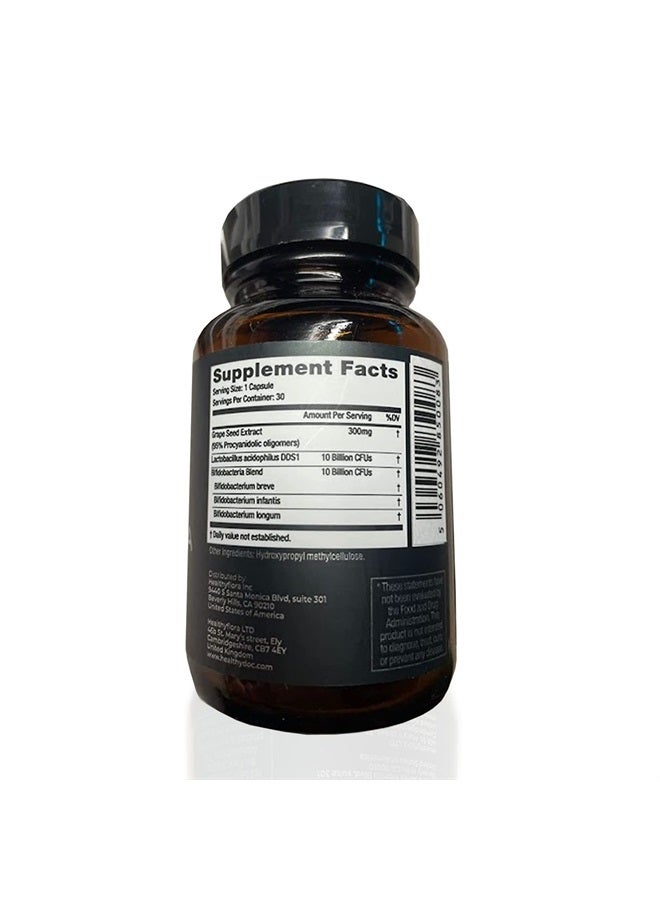 Dr. Nigma Healthy Flora Supplement | Researched Blend of Probiotics for Digestion, Skin, and Gut | 30 Capsules - Image 2