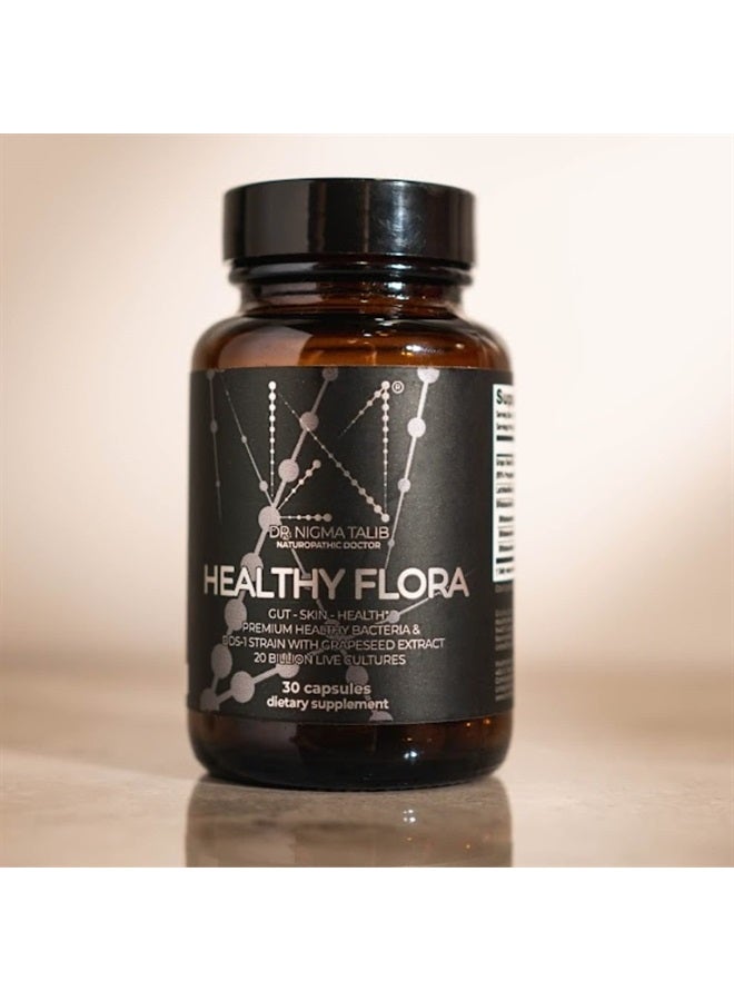 Dr. Nigma Healthy Flora Supplement | Researched Blend of Probiotics for Digestion, Skin, and Gut | 30 Capsules - Image 5