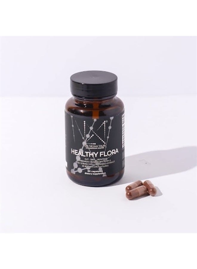 Dr. Nigma Healthy Flora Supplement | Researched Blend of Probiotics for Digestion, Skin, and Gut | 30 Capsules - Image 3