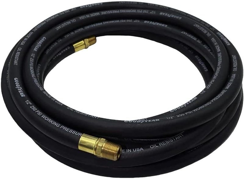 Goodyear 50' x 1/2" Rubber Air Hose - Weather, Oil, and Solvent Resistant - Image 4