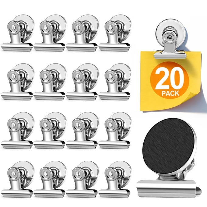 20 Pack Fridge Magnet Refrigerator Magnets Strong Magnetic Clips Heavy Duty Clip Magnets for Photo Displays Whiteboard Magnets for Home Office Classroom