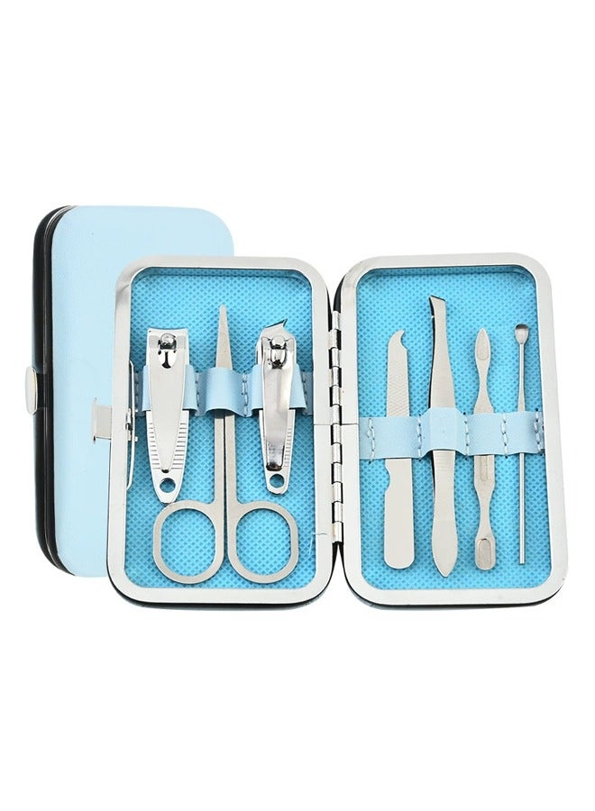 7-Piece Stainless Steel Manicure and Pedicure Set with Portable Case - Image 1