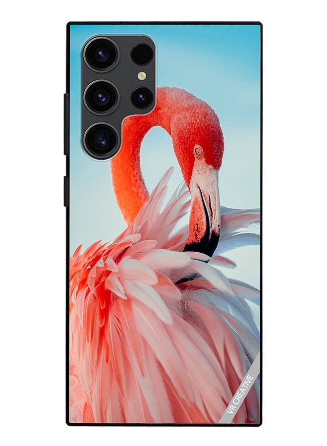 VR CREATIVE Protective Case Cover For Samsung Galaxy S23 Ultra 5G Flamingo Design Multicolour - Image 1