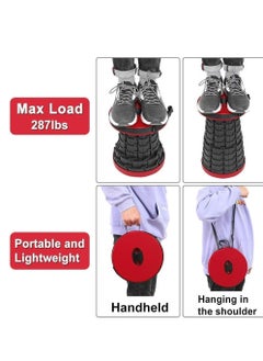 ELTRAZONE Retractable Folding Stools Portable Plastic Stool Travel Seat Telescopic Plastic Stool Shrinkable Camping Fishing Garden Folding Chair Heavy Duty  - Image 3