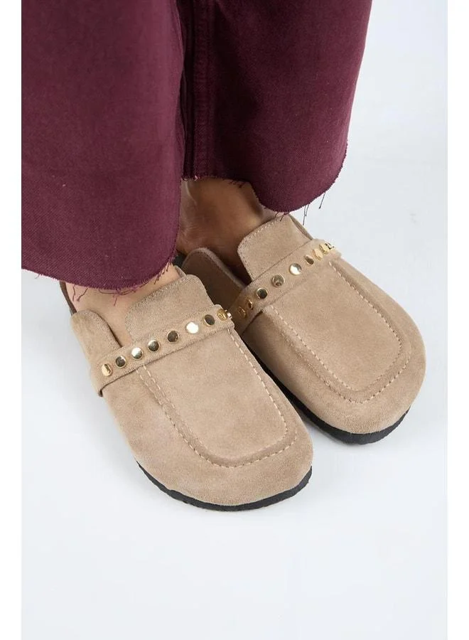 Manijero  Bonita 2 Women's Genuine Leather Trocled Sabo Vizon Slippers. for Women | Best Price UAE