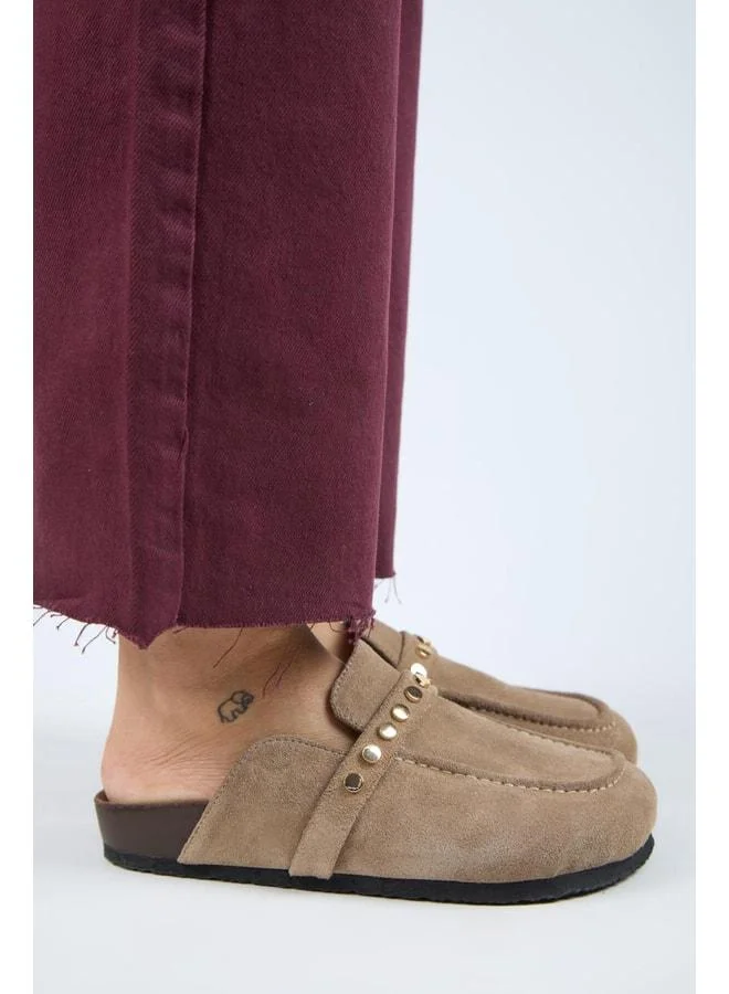 Manijero  Bonita 2 Women's Genuine Leather Trocled Sabo Vizon Slippers. for Women | Best Price UAE
