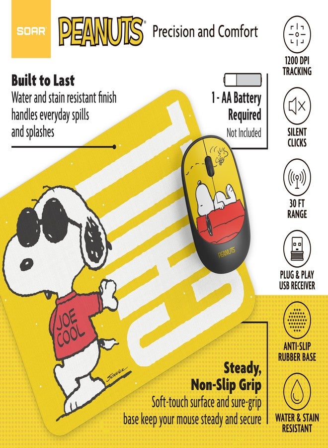 SOAR Peanuts Mouse & Mouse Pad Combo Yellow- Chill - Image 5