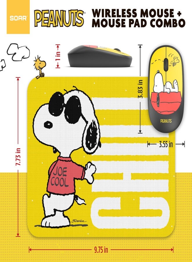 SOAR Peanuts Mouse & Mouse Pad Combo Yellow- Chill - Image 3