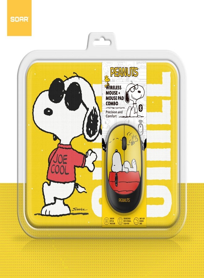 SOAR Peanuts Mouse & Mouse Pad Combo Yellow- Chill - Image 2
