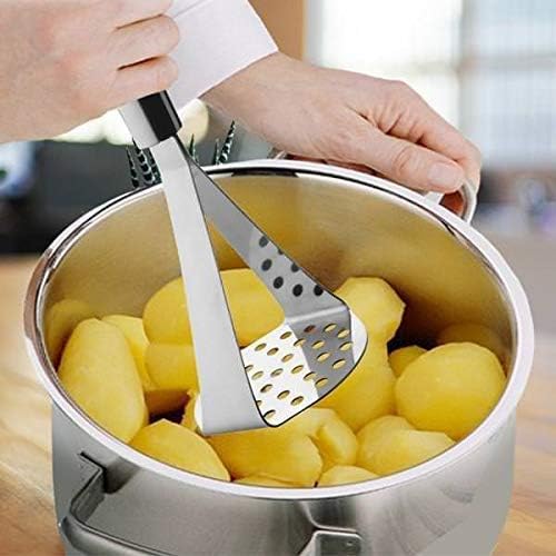 SWERTIA SWERTIA Stainless Steel Potato Vegetable Pav Bhaji Masher for Kitchen Silver  - Image 3