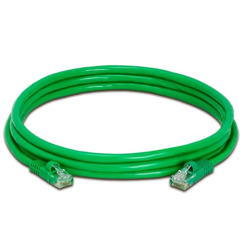 Cmple - Cat5e Ethernet Cable 7 ft, 350 MHz UTP Cat 5e Ethernet Patch Cord, 1Gbps Network LAN Cables, RJ45 Connectors, Compatible with Laptop, Modem, Router - Green - Image 2