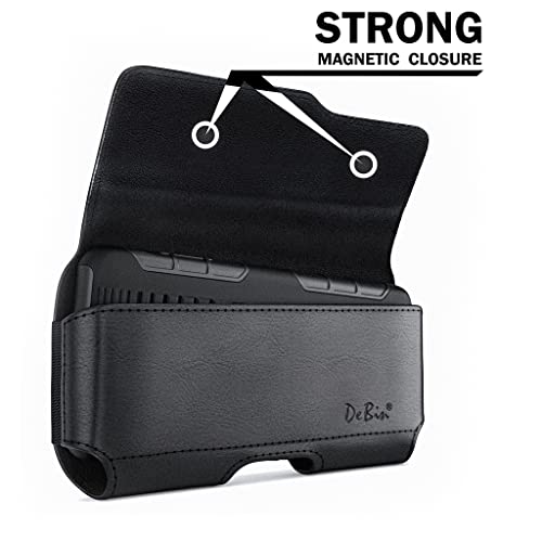 DeBin Case for Galaxy S25 S24 5G S23, S22, S21, S20, S10, S9, A10e, A01, Note 10, Cell Phone Belt Holster Clip Pouch Holder Cover (Fits Samsung with Case on) Black - Image 4