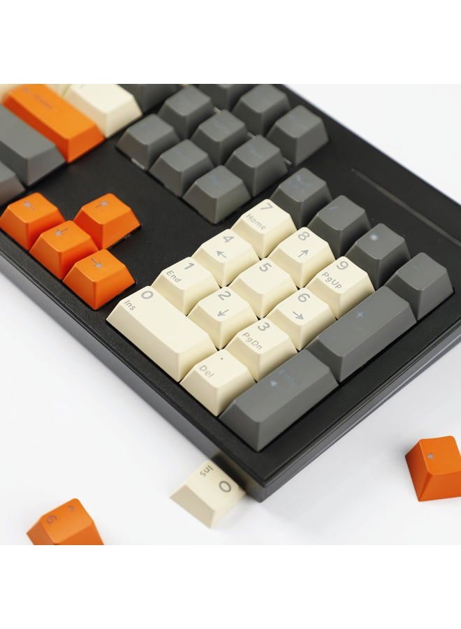 YMDK Carbon Miami PBT Double Shot Shine Through ANSI Keyset for MX Mechanical Keyboard Melody 96 KBD75 68 61 87 104 Keychron(Only Keycap) (Carbon) - Image 5