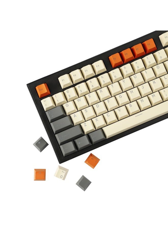 YMDK Carbon Miami PBT Double Shot Shine Through ANSI Keyset for MX Mechanical Keyboard Melody 96 KBD75 68 61 87 104 Keychron(Only Keycap) (Carbon) - Image 1