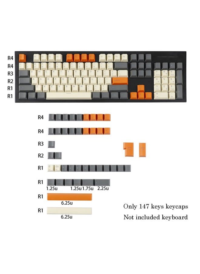 YMDK Carbon Miami PBT Double Shot Shine Through ANSI Keyset for MX Mechanical Keyboard Melody 96 KBD75 68 61 87 104 Keychron(Only Keycap) (Carbon) - Image 2