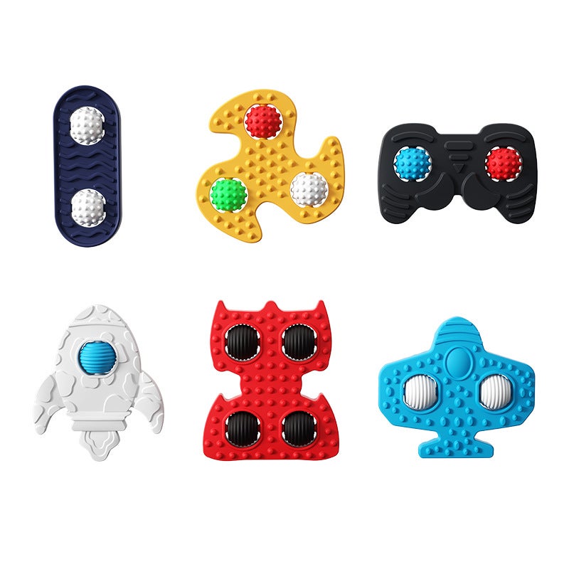 Silicone Fidget Spinner Toys Stress Relief Sensory Toys for Kids - Image 1