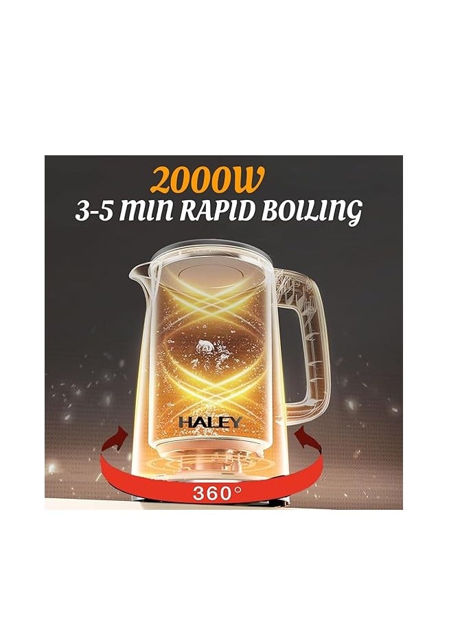 Haley HALEY 2.5L Electric Kettle，2000W,304 stainless steel inner body, Hot Water Kettle,2 Year Warranty,HY-8920 (Y.2.5L)  - Image 4