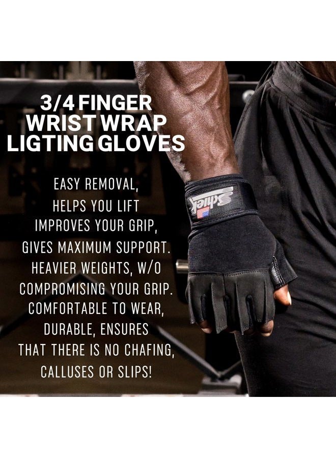 Schiek Sports 540 Platinum Lifting Gloves - Non-Slip Weightlifting Gloves with Wrist Wrap for Men and Women - Image 5