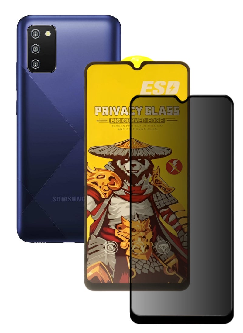 ESD Tempered Dustproof Privacy Glass Screen Protector Compatible For Samsung Galaxy F02s - Image 1