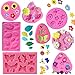 KULENAND Silicone Cake Mold Set 8 Pcs Rose Butterfly Daisy Rose Leaf and Mini Flowers Fondant Candy for Chocolate Polymer Clay Soap Crafting Projects Cake Decoration - Image 2