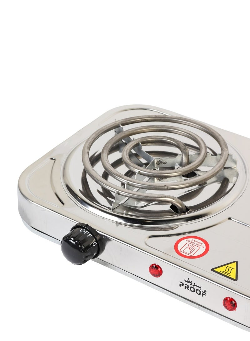 برووف سخان كهربائي شريطي ثنائي من PROOF ستانلس ستيل – قوة 2000 واط - Image 3