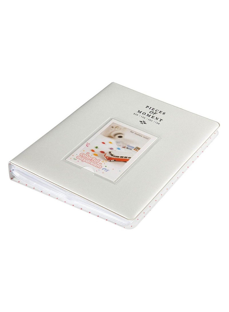 O Ozone 128 Pockets Mini Photo Album For Instax Mini 9 8 7 7S 50 70 90 / Instax SP-1/ Polaroid Instant Camera And Name Card - Grey - Image 2
