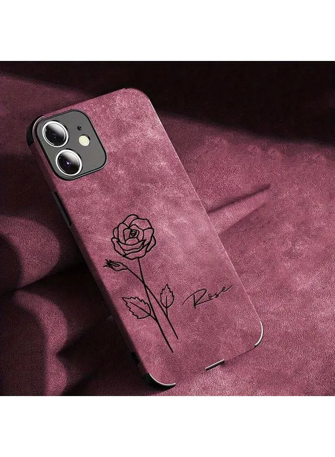 Personalized Laser Engraved Flower Phone Case For iPhone 11 Pro Max In Black - Image 4