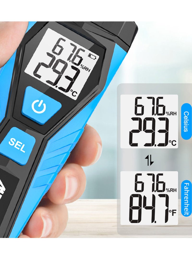 MESTEK Handheld Digital LCD Display Temperature and Humidity Monitoring Meter Multifunctional Hygrothermograph ℃ and ℉ Switchable - Image 2