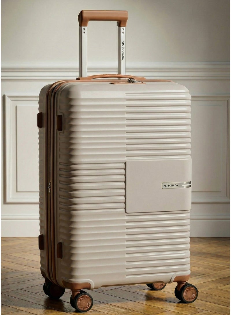 سونادا طقم حقائب سفر 3 قطع - بولي بروبيلين غير قابل للكسر، قفل TSA، عجلات مزدوجة صامتة 360 درجة وقابلة للتوسيع - Image 3